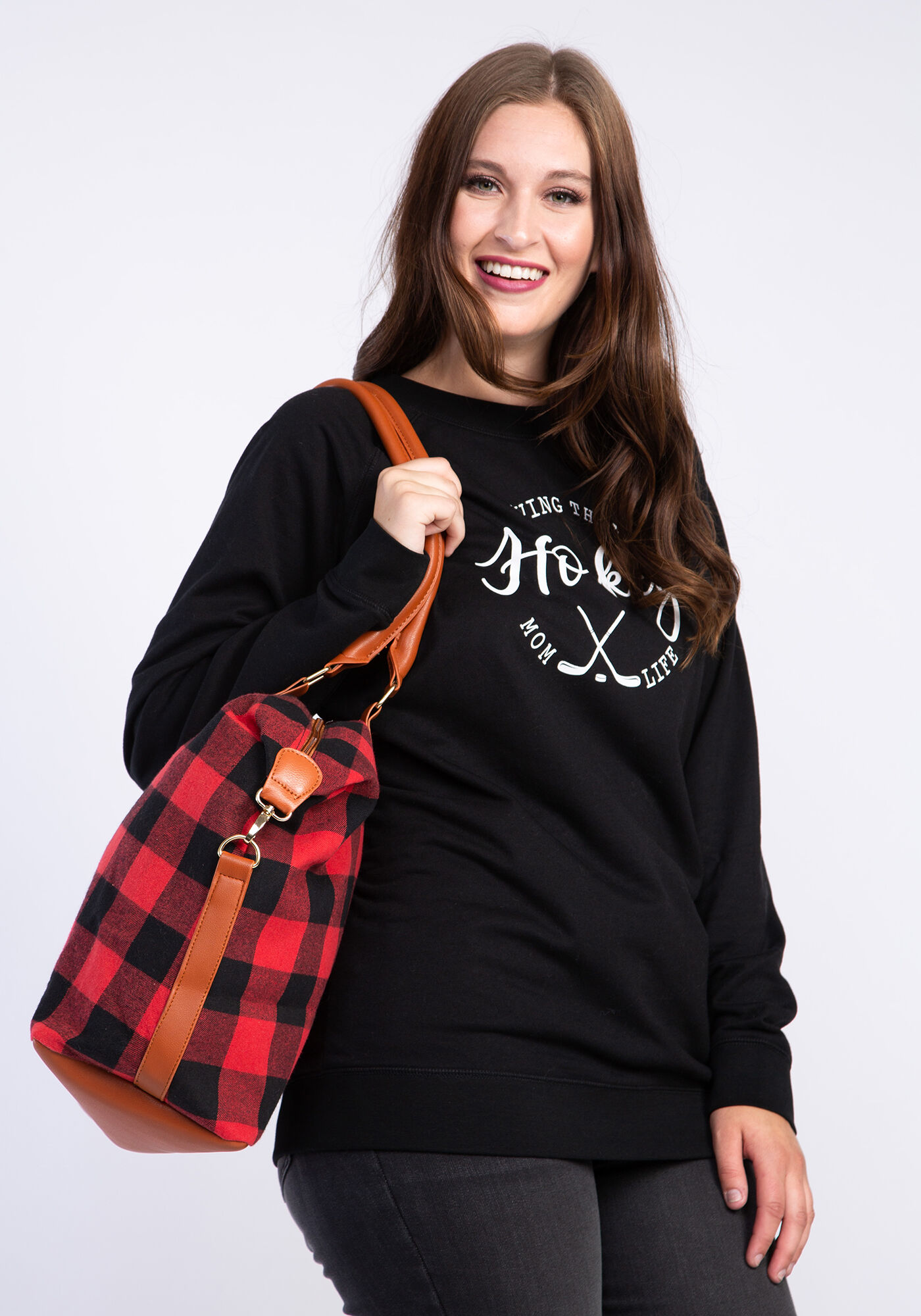 tnd buffalo plaid cotton travel bag Image 2