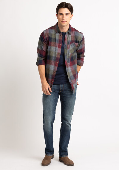 flannel long sleeve shirt | SILVER JEANS CO. | 2000006435