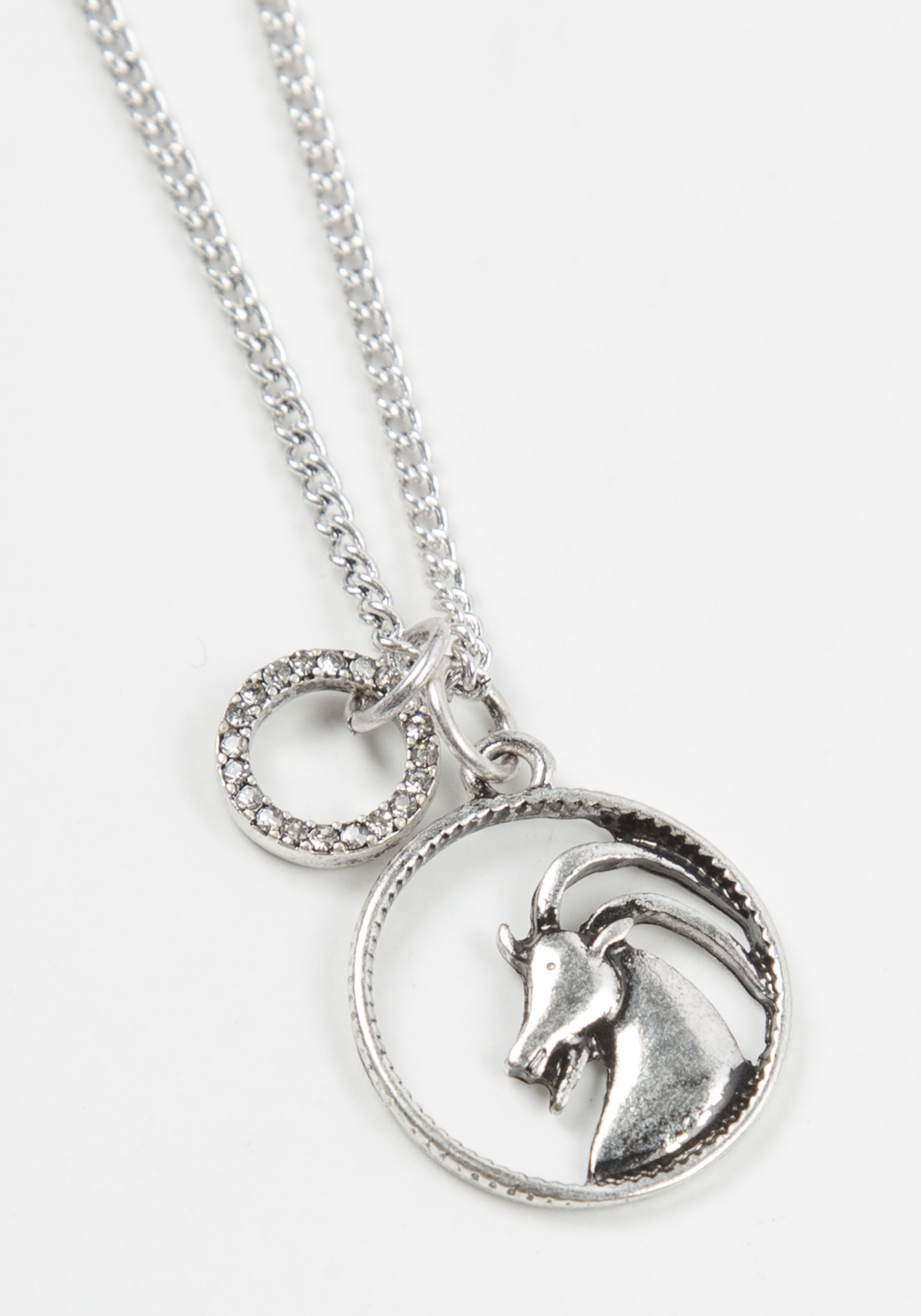 zodiac sign crystal hoop charm necklace - aries Image 2