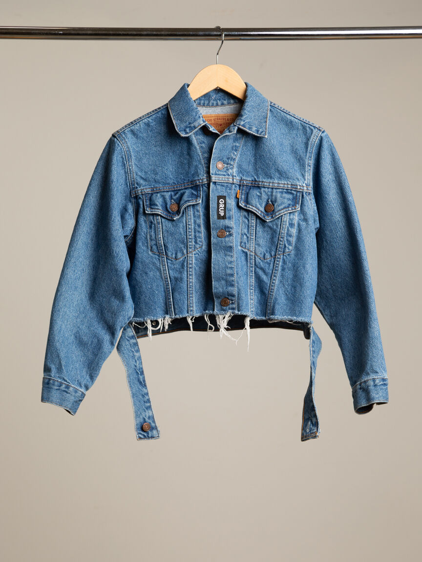 Orange tab trucker jacket hot sale