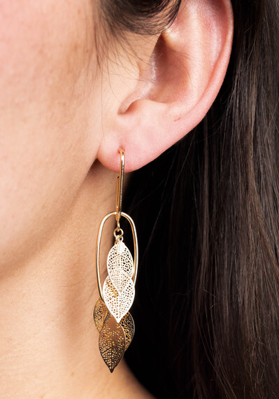links and leaves earrings Image 3