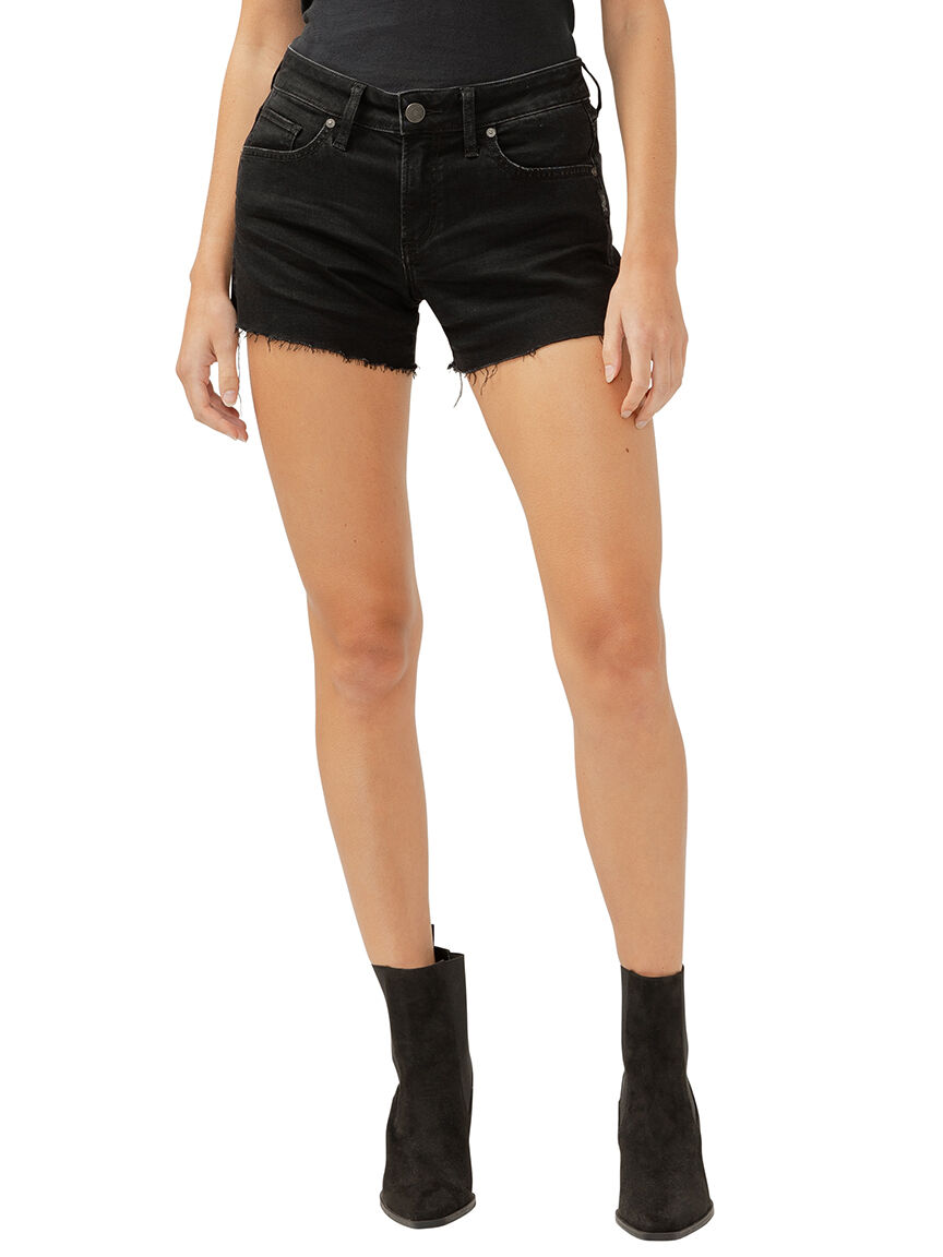 Boyfriend Mid Rise Luxe Stretch Shorts Image 1