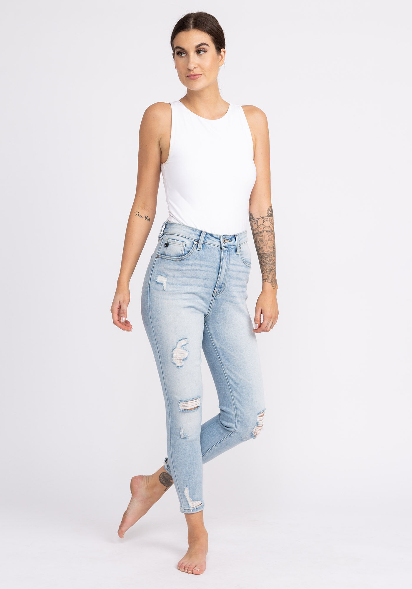 high rise skinny jeans Image 1