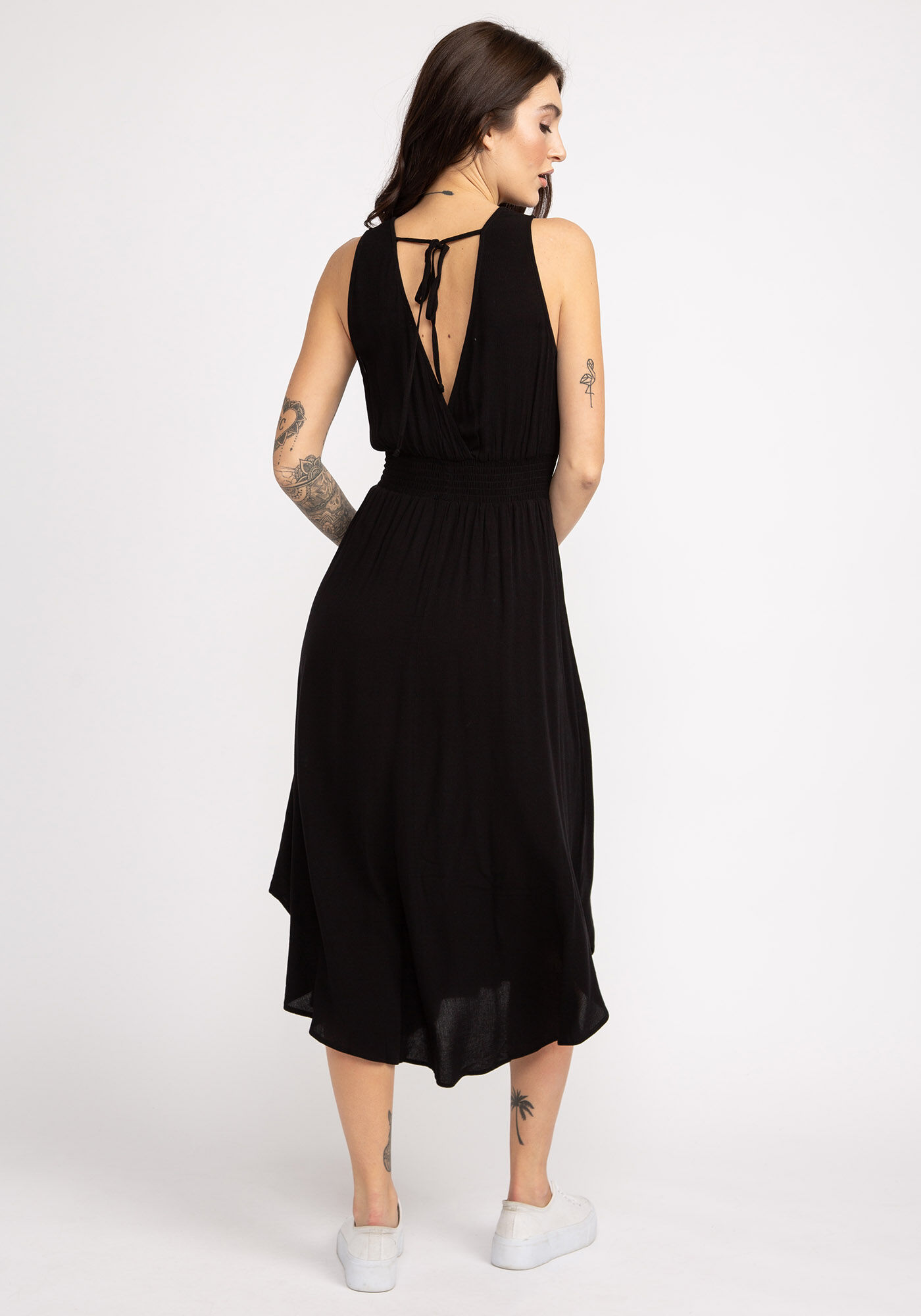 V back midi dress cheap