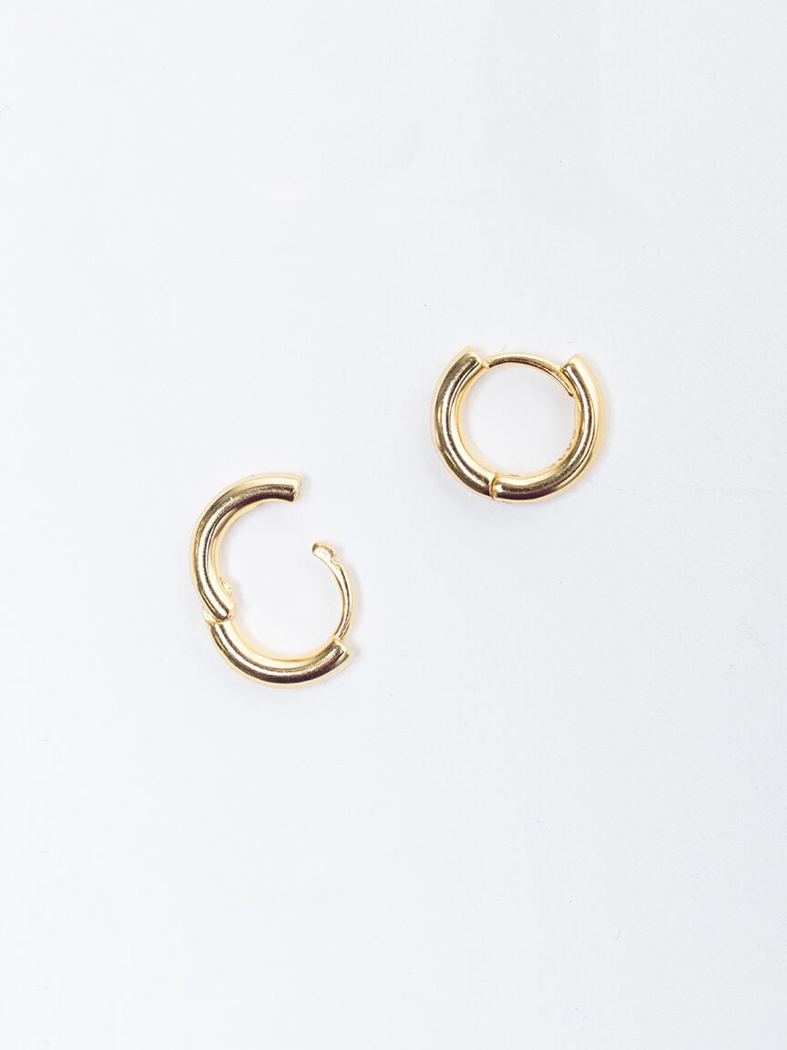 mini huggie earrings gold