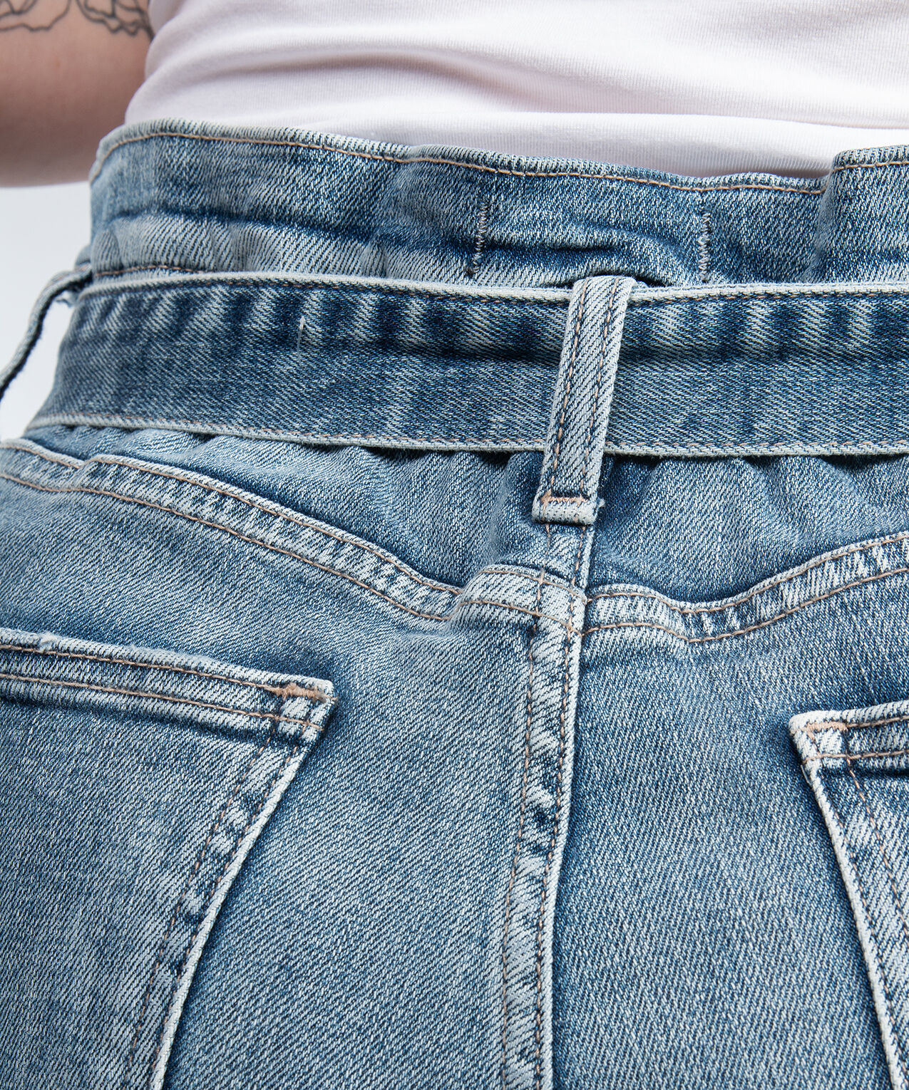 high rise paper bag crop jeans WB Image 4