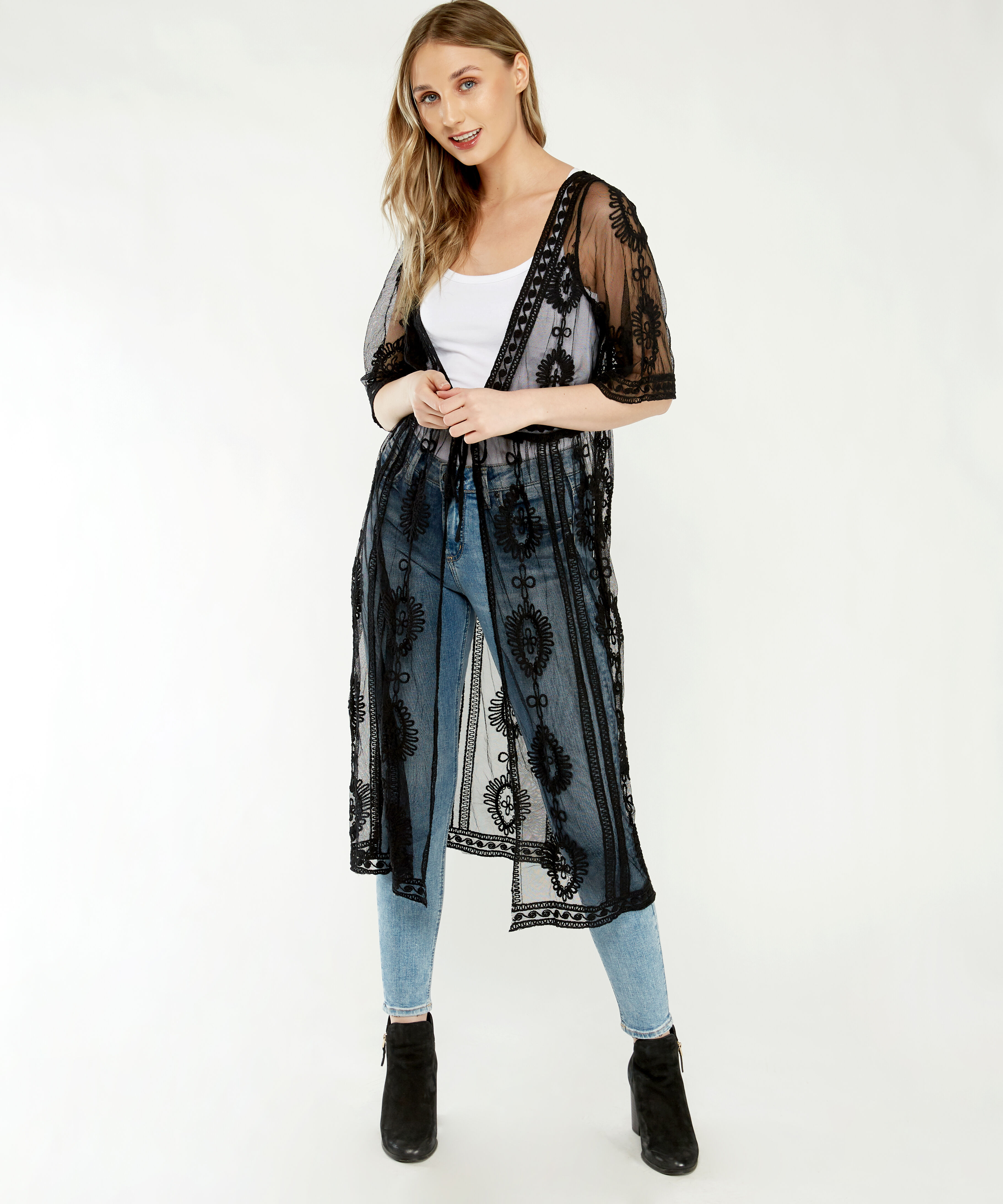 mesh kimono Image 1