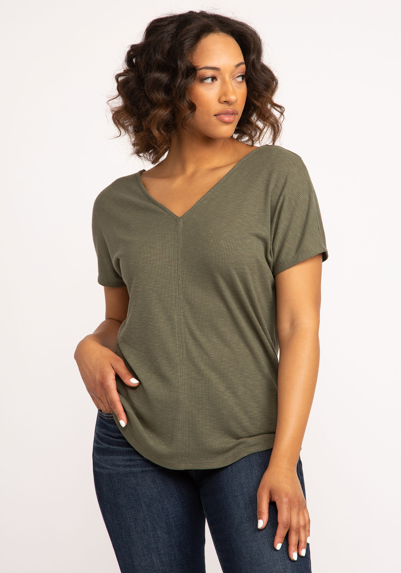 adrielle double v neck top Image 1