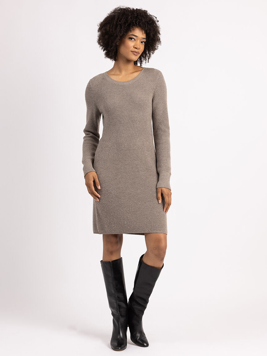 alaiya scoop neck knee length dress Image 1