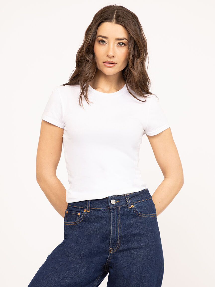 short sleeve tee white Image 1