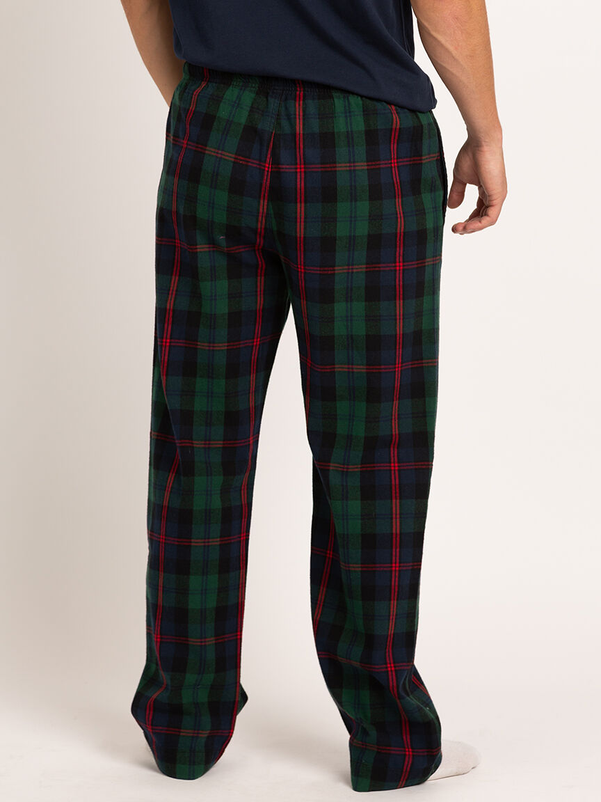 flannel plaid wide leg pant Image 5