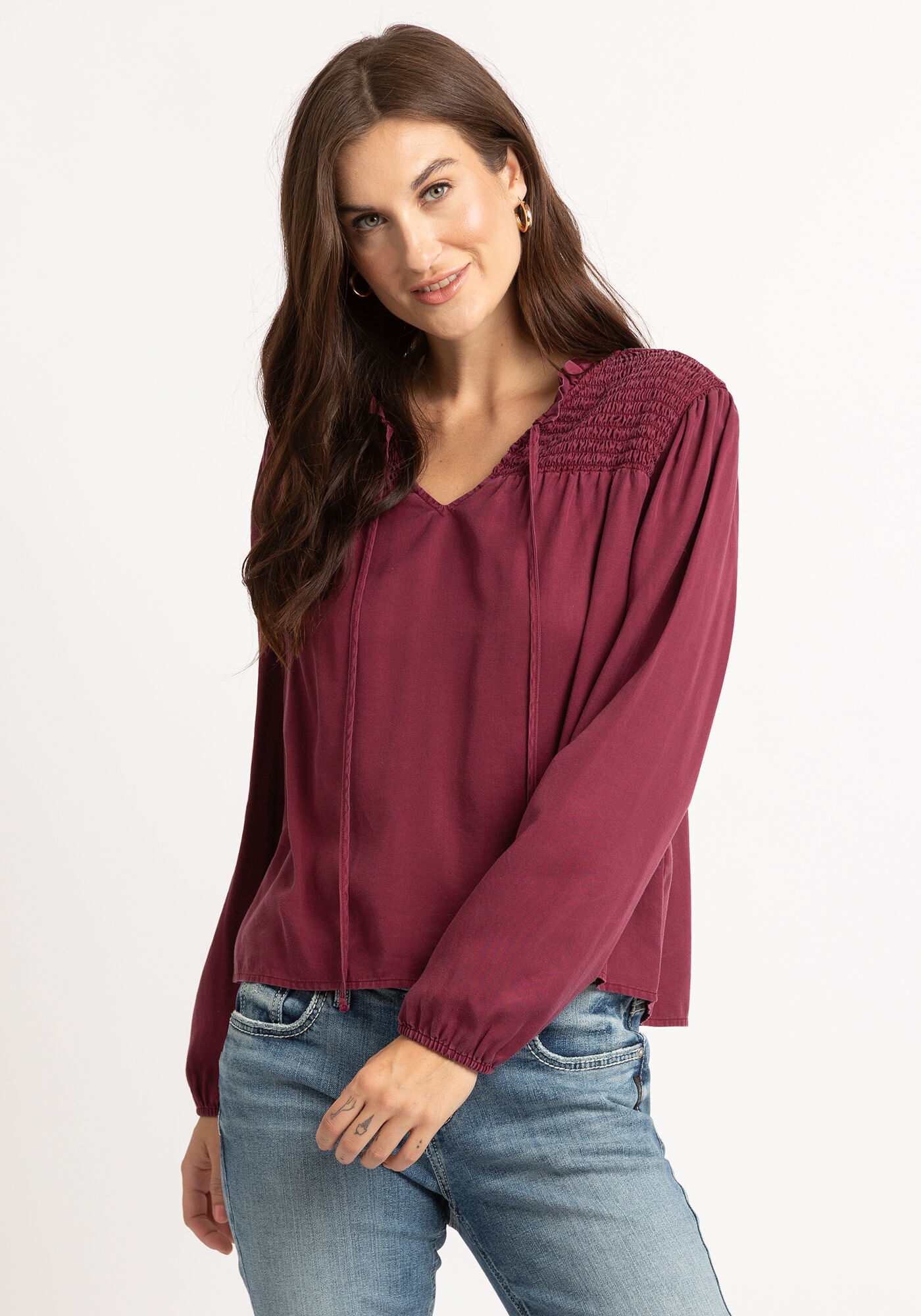 molly long sleeve tencel bouse Image 2