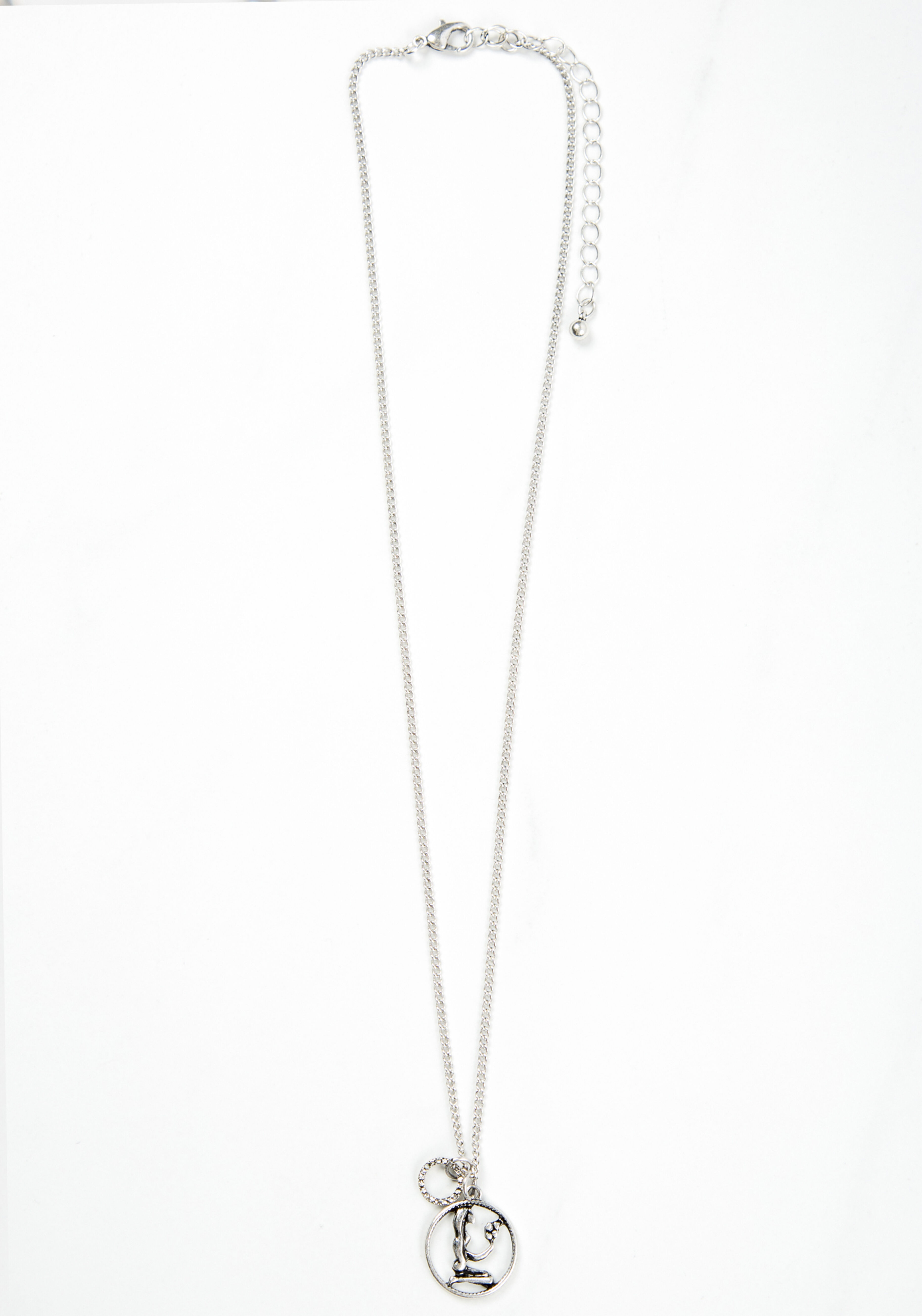 zodiac sign crystal hoop charm necklace - virgo Image 1