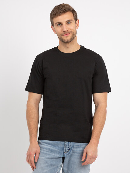 basic black crewneck t-shirt Image 1