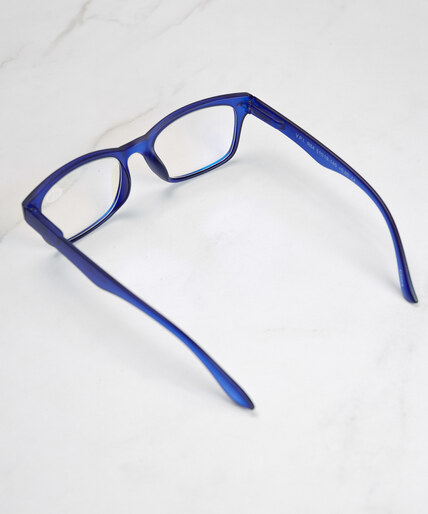 blue frame blue light protection glasses Image 4