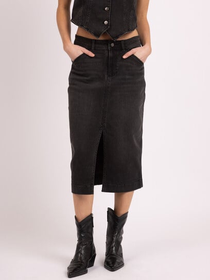 utility skirt washed black utility skirt washed black