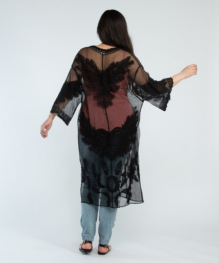 embroidered mesh wrap Image 2