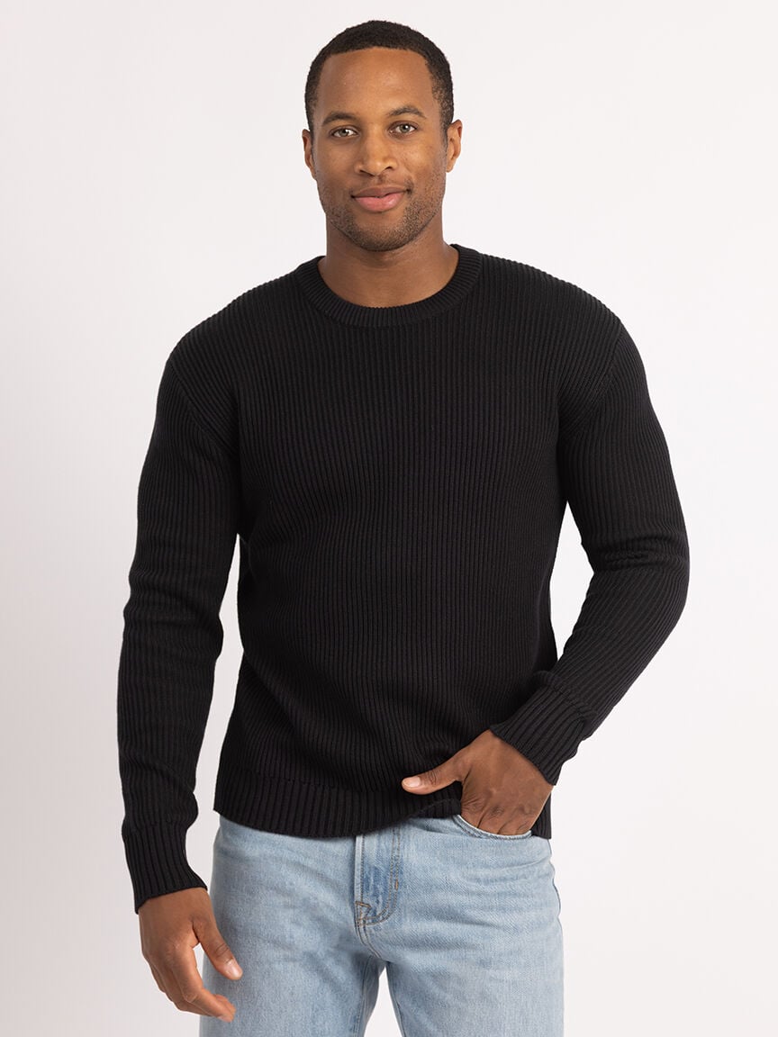 derek washed ribbed crewneck