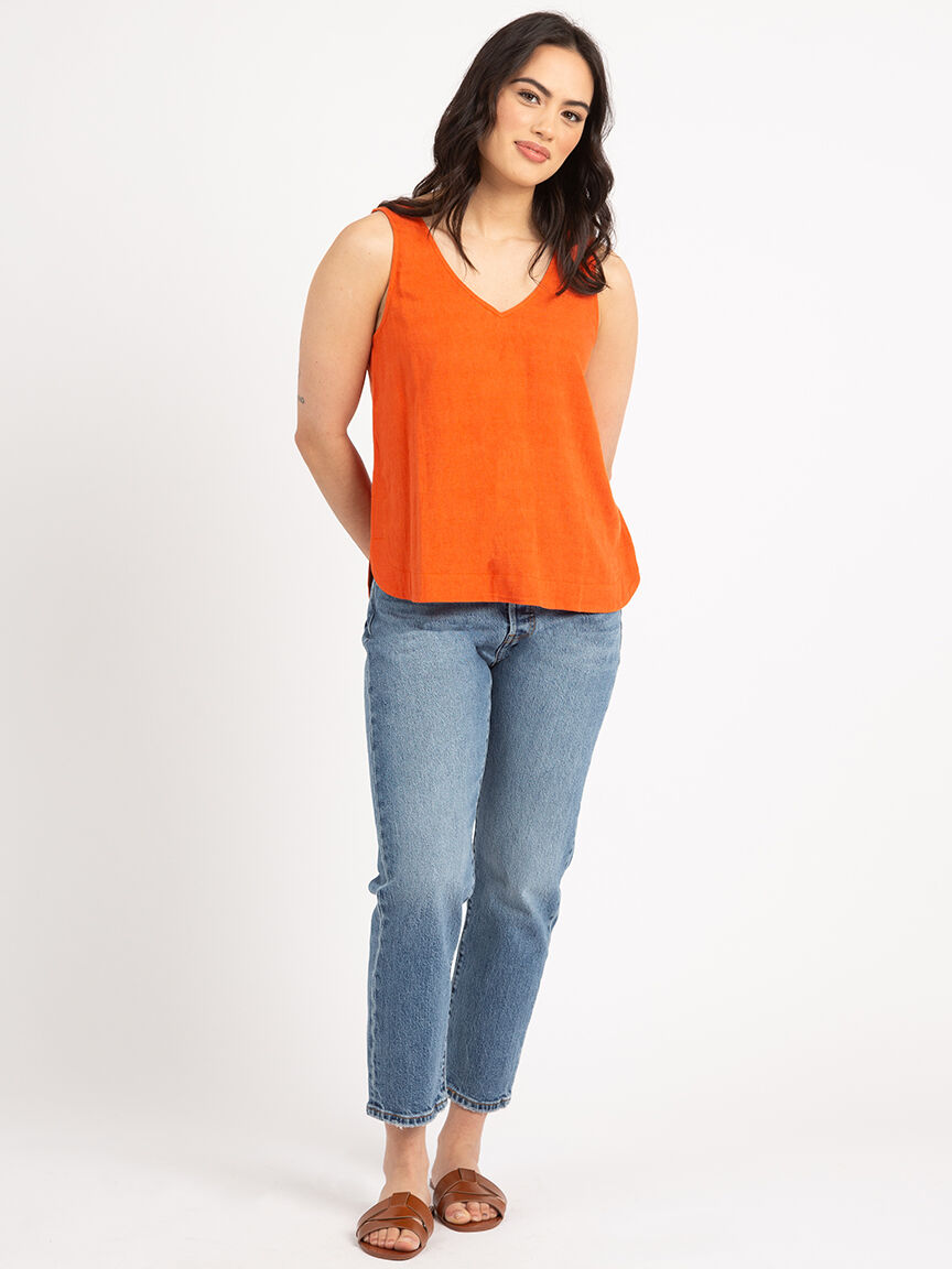 maisie double v neck tank top Image 2