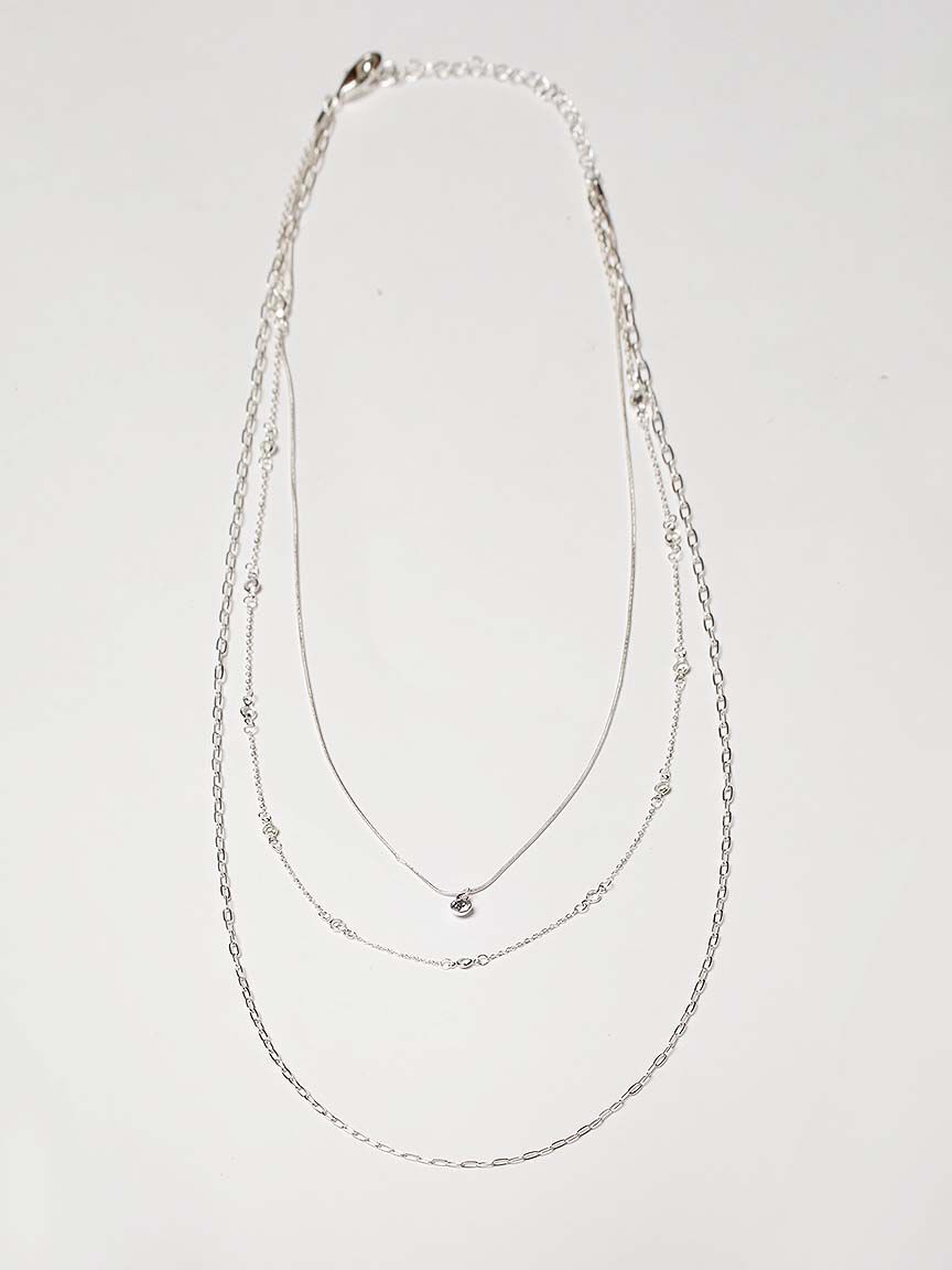 layer silver necklace Image 2