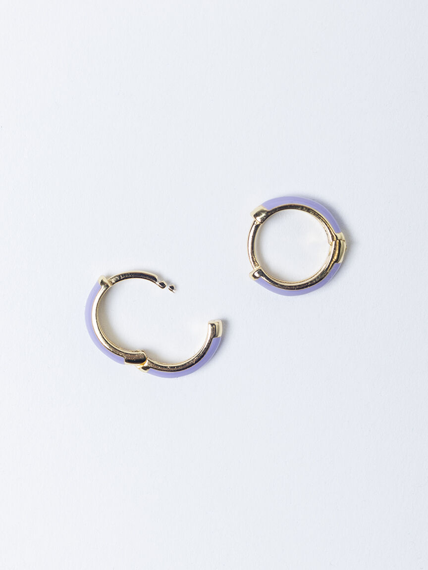 candy huggie earrings lavender