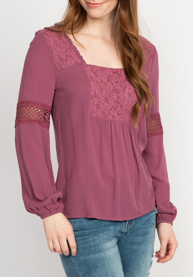 maggie square neck lace trimmed blouse Image 4