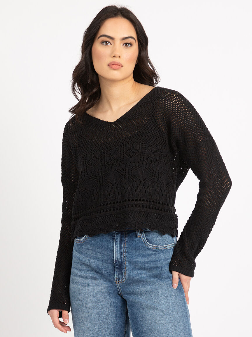 renata v-neck pointelle popover Image 2