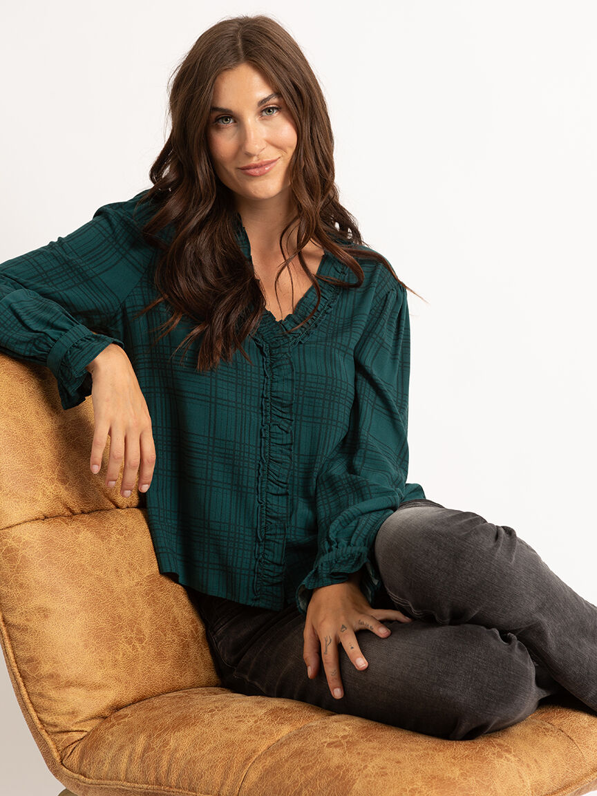 Sybil plaid long-sleeve Image 5