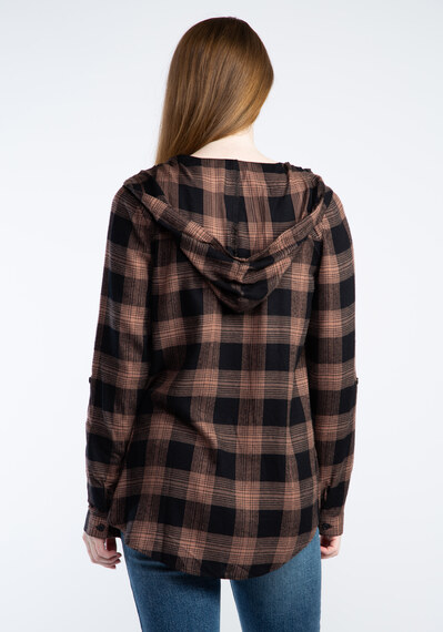 carder hooded button front shirt Image 2