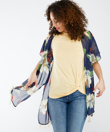 floral kimono with tassels Image 1