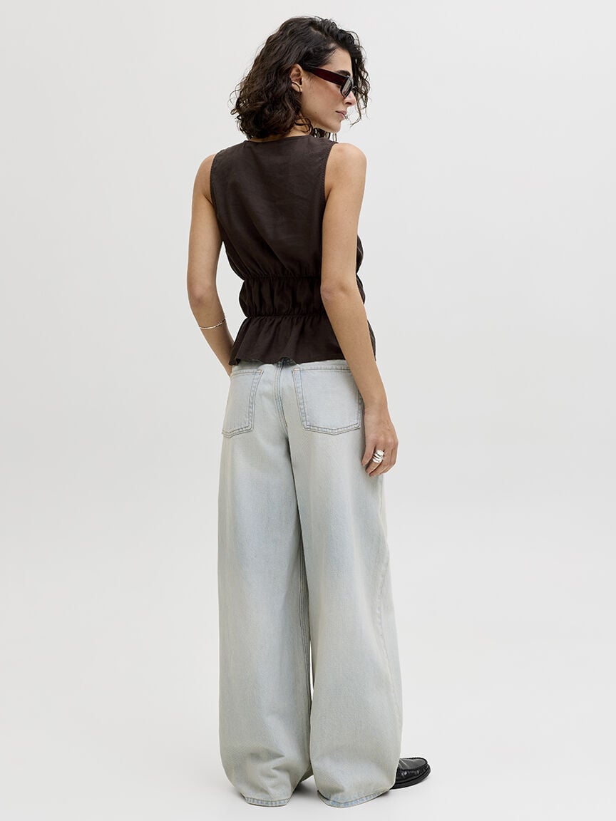 almira linen blend top