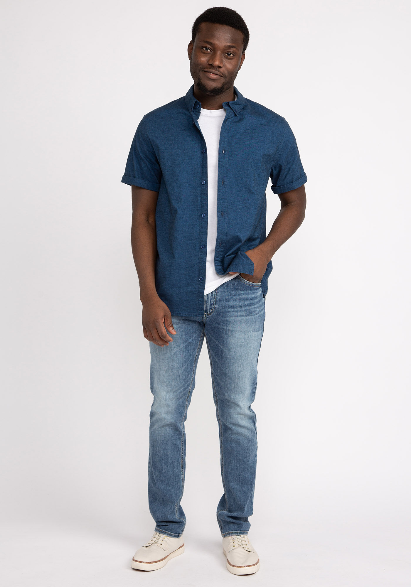 Cuffed short sleeve shirt store