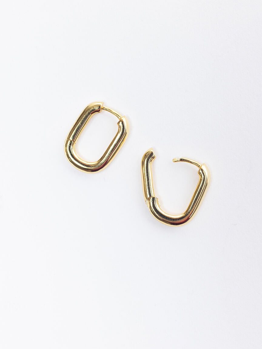 audrey square hoop earrings gold