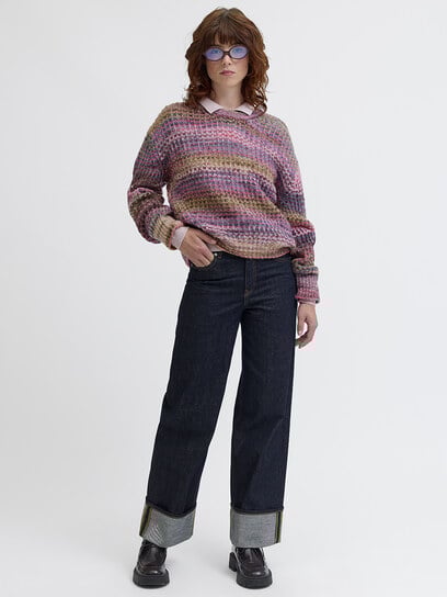 simone space dye crew neck sweater simone space dye crew neck sweater