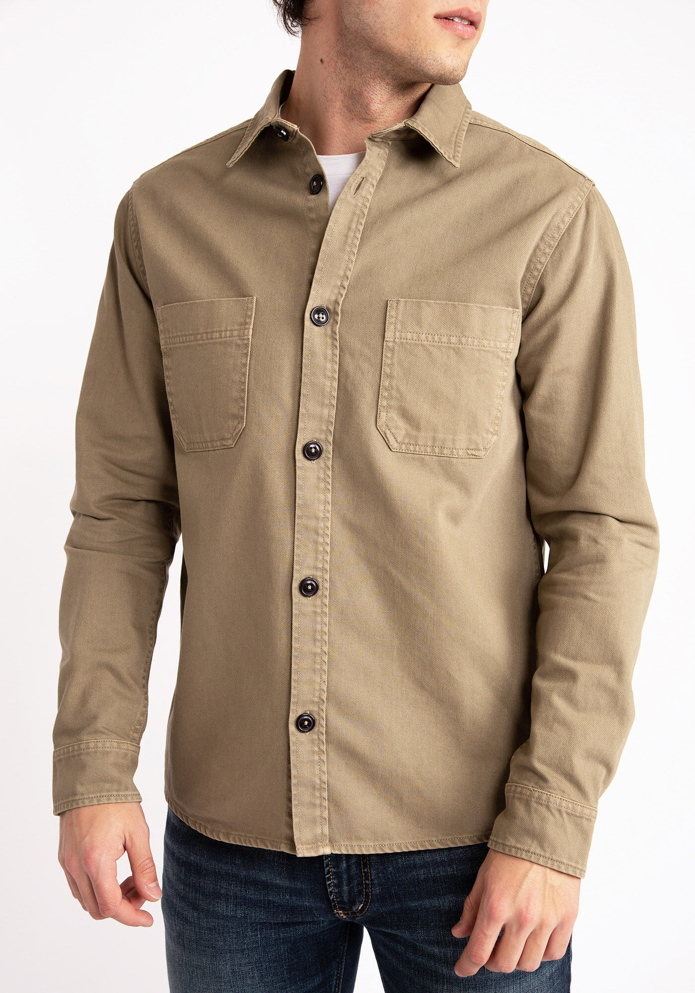 peter twill shacket Image 5