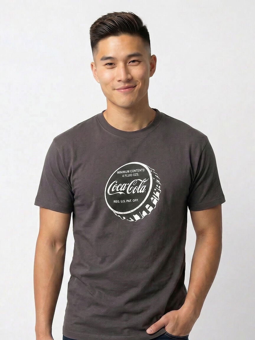 unisex coca-cola bottle cap graphic tee