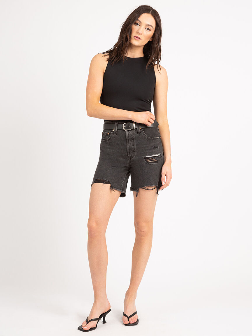 501&reg; mid-thigh denim shorts Image 1