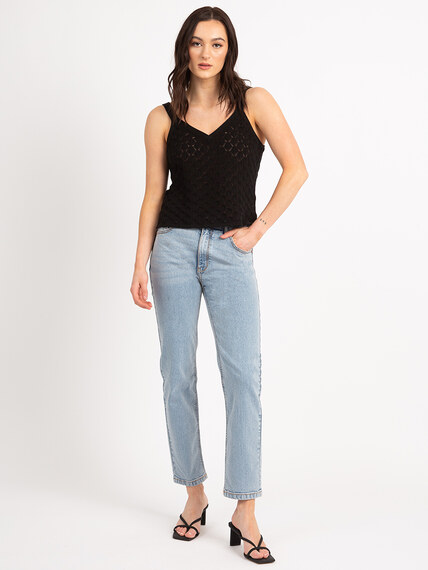 alba double vneck pointelle tank alba double vneck pointelle tank Image 2