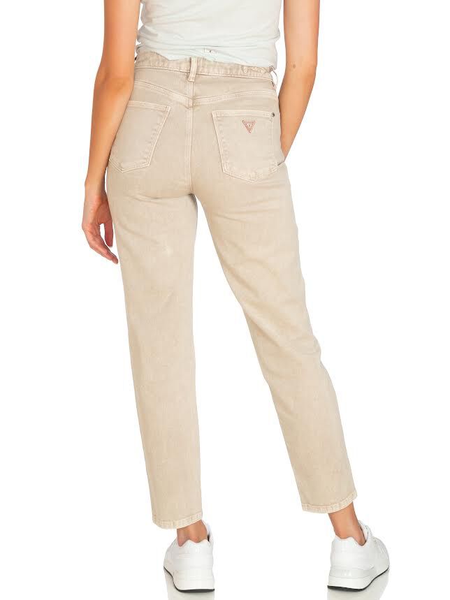 WB high rise mom jeans beige Image 2