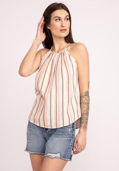 jess stripe cotton halter jess stripe cotton halter