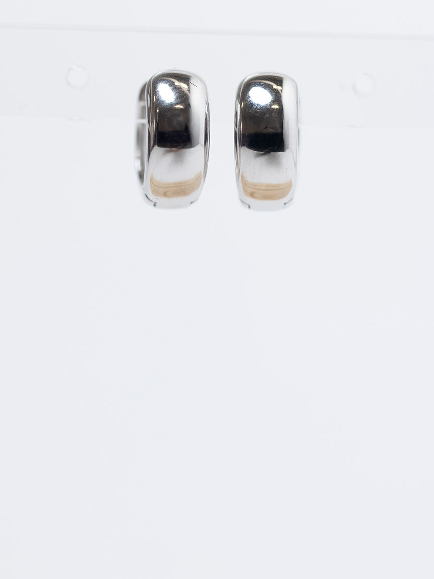 aurelia chunky hoop earrings silver