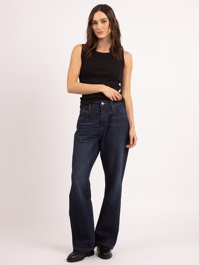 high rise loose jean dark authentic high rise loose jean dark authentic