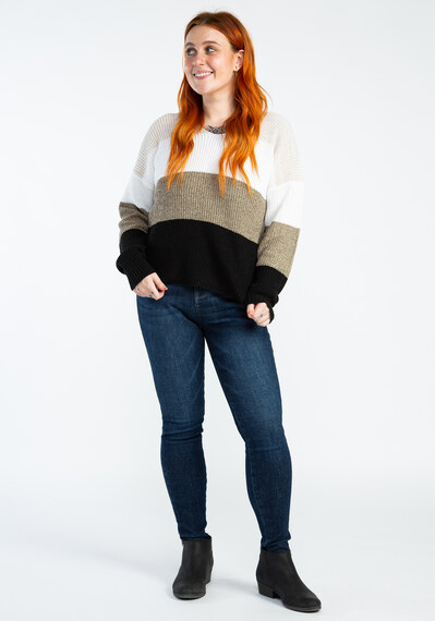 veronica v neck colourblock popover sweater Image 3