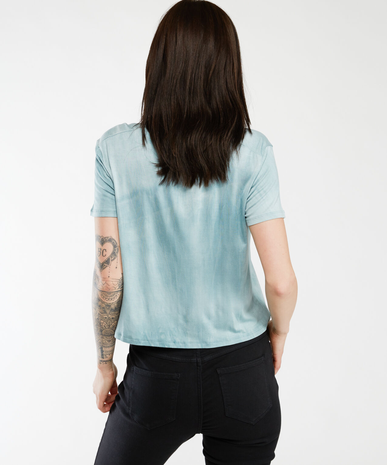 distressed short sleeve tee Image 2