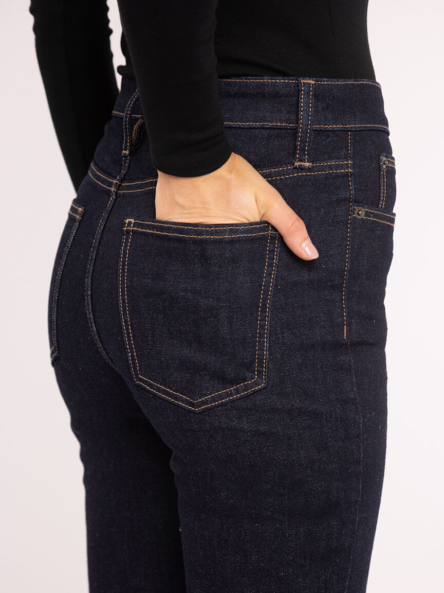 skinny flare jean rinse wash Image 5