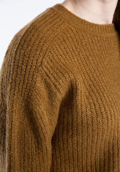 crew neck melange popover sweater Image 6