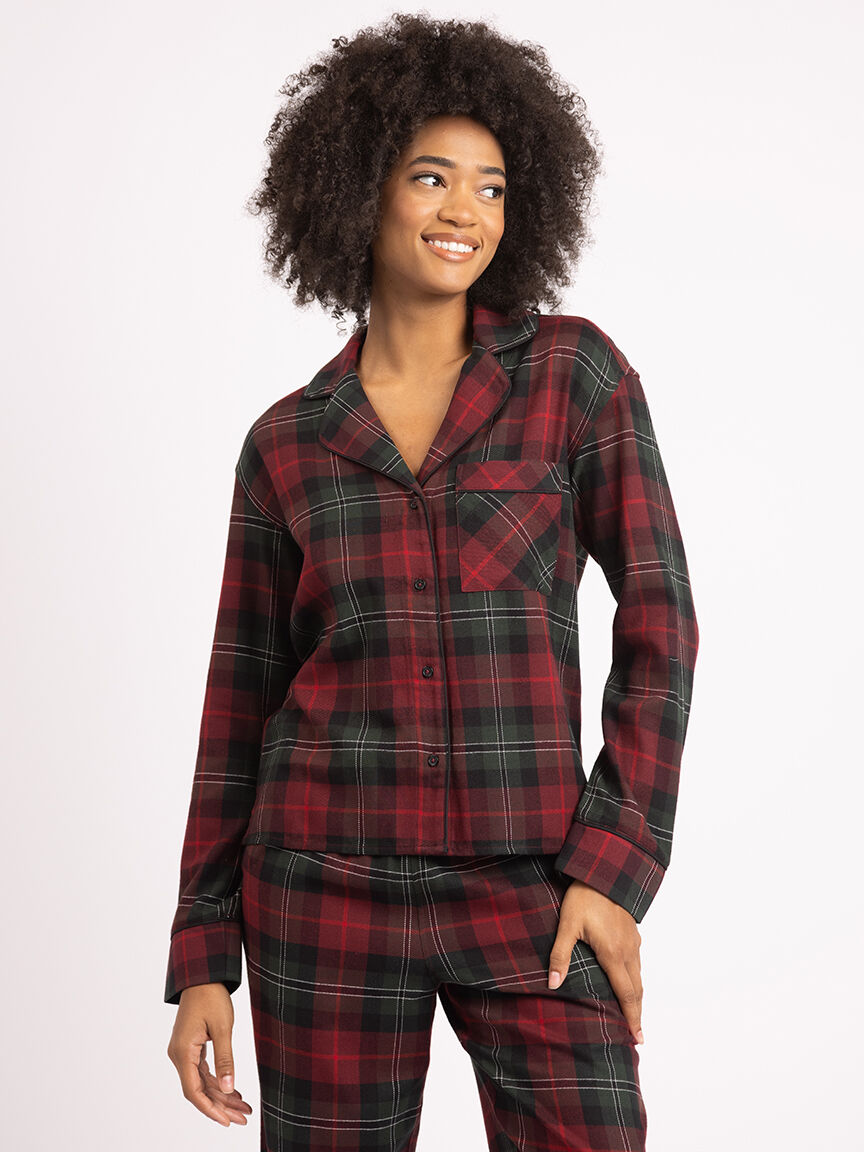 emelie flannel lounge top Image 1