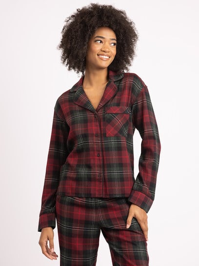 emelie flannel lounge top emelie flannel lounge top