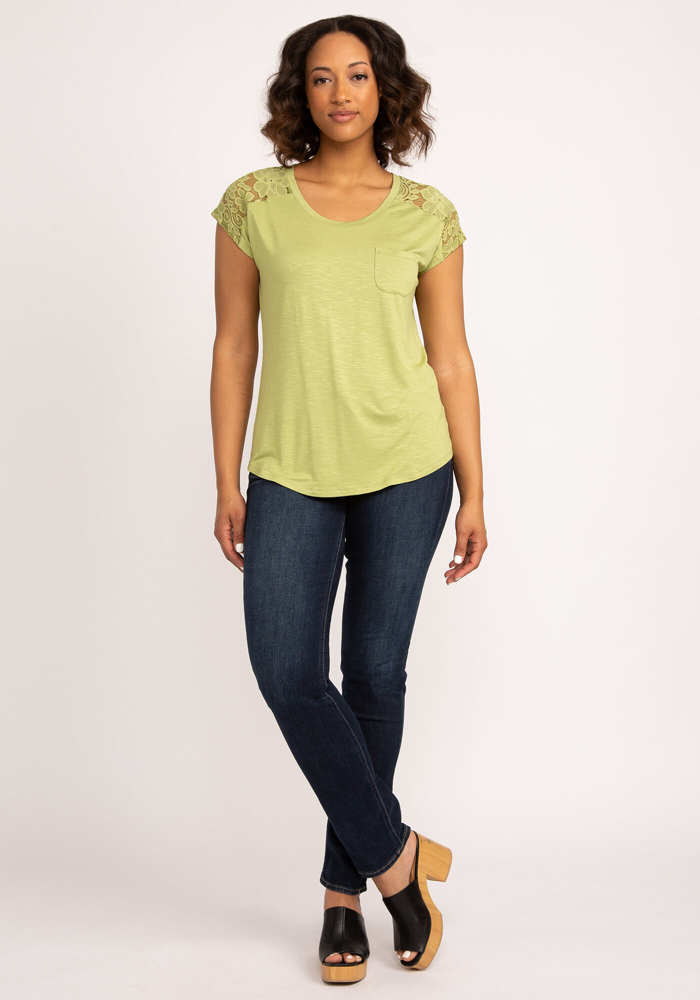 tracee lace insert short sleeve tee Image 3