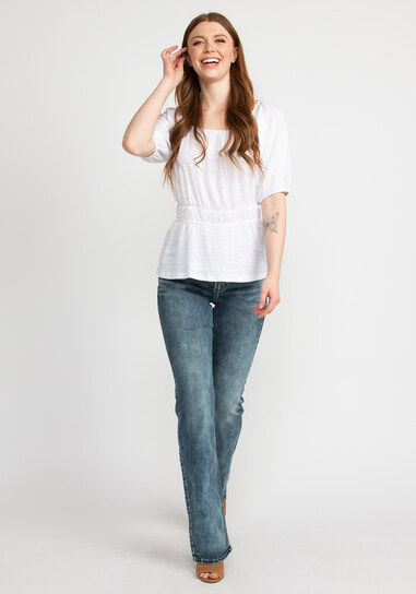 knox square neck short sleeve top